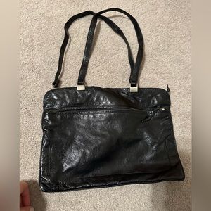 Loewe black vintage leather handbag in need of love